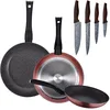 Image de Pack de 3 casseroles Ø20 / 24 et 28 cm + 4pc de couteaux en acier inoxydable