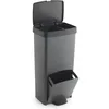Image de WELL HOME MOBILIARIO & DECORACIÓN Poubelle ou poubelle de recyclage 70L, VERTICALE, 2 Compartiments, Poubelle, 76 cm, gestion facile