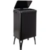 Image de WELL HOME MOBILIARIO & DECORACIÓN Poubelle intelligente avec ouverture automatique ou contact manuel de 40 l, 35,5 x 26 x 71,5 cm, couleur noire.