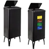Image de WELL HOME MOBILIARIO & DECORACIÓN 2 poubelles intelligentes de 60 l avec étiquettes magnétiques, hauteur : 95,5 (x 35,5 x 26), noir