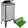 Image de WELL HOME MOBILIARIO & DECORACIÓN Poubelle intelligente de 40 l, hauteur : 71,5 cm (x35,5 x 26), gris avec rouleau de 30 sacs poubelle adaptés