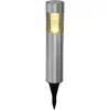 Image de Lampe solaire Well Home en acier inoxydable avec abat-jour en verre et LED blanc chaud Ø6x27cm