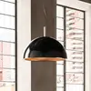 Image de LEDS-C4 Suspension Umbrella, noir-doré, acier, Ø 100 cm