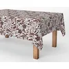 Image de Exma Nappe Anti-Taches en Tissu résiné au mètre - Floral Marron Blanc 45027-1