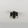 Image de Milan Iluminación Milan Haul plafonnier LED à trois lampes, noir