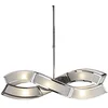 Image de Suspension Duna E27 2 Arm 6 Ampoules E27, chrome poli/arylique blanc