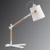 Image de Mantra Iluminación Lampe à poser en bois et tissu Nordica
