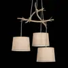 Image de Mantra Iluminación Suspension Sabina à abat-jour en tissu, 3 lampes