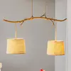 Image de Mantra Iluminación Suspension Sabina à abat-jour en tissu, 2 lampes