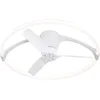 Image de Mantra Nepal Mini Plafonnier LED à intensité variable et ventilateur réversible 30 W CC, blanc, contrôle à distance et APP
