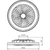 Image de Mantra Iluminación Ventilateur de plafond LED Gamer Big noir, à courant continu, silencieux, 56