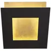 Image de Mantra Iluminación Applique murale LED Dalia, noir/or, 18 x 18 cm, aluminium