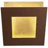Image de Mantra Iluminación Applique murale LED Dalia, corten/or, 18 x 18 cm, aluminium