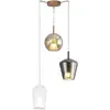 Image de Mantra Iluminación Suspension Elsa, verre, 3 lampes, transparent, bronze, chrome