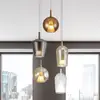 Image de Mantra Iluminación Suspension Elsa, verre, 5 lampes, bronze, transparent, chrome, cuivre