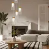 Image de Mantra Iluminación Suspension Nora, blanc, transparent, 5 lampes, rond, verre