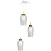 Image de Mantra Iluminación Suspension Nora, blanc, transparent 3 lampes, rond, verre