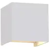 Image de Mantra Iluminación Applique d'extérieur LED Davos, blanc, angulaire, intensité variable,