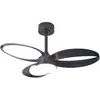 Image de Mantra Iluminación Ventilateur de plafond LED Infinity, noir, DC silencieux, Ø 93 cm, CCT