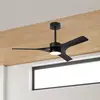 Image de Mantra Iluminación Ventilateur de plafond LED Thai noir, moteur à courant continu, silencieux, Ø
