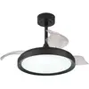 Image de Mantra Iluminación ventilateur de plafond LED Mistral Mini noir DC silencieux Ø91cm CCT