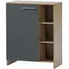 Image de Desserte micro-ondes L.70 cm ORLANDO coloris chêne/ gris
