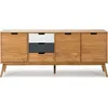 Image de CONCEPT1 Cusco 3P3T cire gris blanc 171 x 40 x h80cm CUSCO-3P3T-CIRE