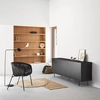 Image de Teulat - Buffet Sierra 4 portes et 3 tiroirs intérieurs noir - 211x47x80cm OS