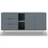 Image de CONCEPT1 Pisco 2P2N3T vert kaki cire blanc 165 x 40 x h81cm PISCO-2P2N3T-VERT
