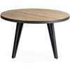 Image de Table basse ronde GLORY coloris ch ne/noir