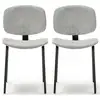 Image de Chaise en tissu COLBY W coloris gris