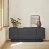 Image de Teulat - Buffet Totem 4 portes et 3 tiroirs gris anthracite - 200x52x77.5cm OS