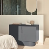 Image de Teulat - Commode Totem 2 portes gris anthracite - 110x47x80cm OS