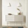Image de Teulat - Buffet Nube avec 3 tiroirs et 1 porte coulissante crème et sable - 140x45x91cm OS
