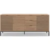 Image de CONCEPT1 Ariel 3P3T chene 180 x 40 x h80cm ARIEL-3P3T-CHENE