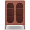 Image de Petit meuble de rangement 2 portes LOMOCO BAGEN coloris terracotta