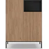 Image de CONCEPT1 Cailin 2P1N chene noir 90 x 40 x h120cm CAILIN-2P1N-CHENE