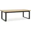 Image de CONCEPT1 Rina 220 x 100 x 76 cm couleur chêne - pied noir RINA-T-220-CHEN-PN