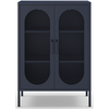 Image de Petit meuble de rangement 2 portes LOMOCO BAGEN coloris bleu nuit