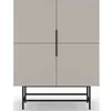 Image de CONCEPT1 Eldia 4P creme 100 x 40 x h128cm ELDIA-4P-CREME