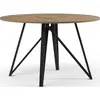 Image de CONCEPT1 Salma 130 x 130 x 75 cm couleur chêne foncé SALMA-T-130-CHENE
