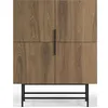 Image de CONCEPT1 Eldia 4P chene fonce 100 x 40 x h128cm ELDIA-4PH-CHENE