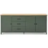 Image de CONCEPT1 Miranda 3P3T vert cire 190 x 40 x h80cm MIRANDA-3P3T-VERT