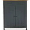 Image de CONCEPT1 Miranda 2P1T bleu cire 90 x 40 x h110cm MIRANDA-2P1T-BLEU