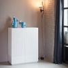 Image de Teulat - Meuble d'appoint Doric 2 portes et 2 tiroirs blanc/crème - 92x46x120cm OS