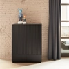 Image de Teulat - Meuble d'appoint Doric 2 portes et 2 tiroirs noir/anthracite - 92x46x120cm OS