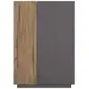 Image de Petit meuble de rangement UDINE W coloris gris/noyer