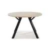 Image de Table ronde fixe 120 cm GLORY coloris chêne clair/noir