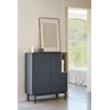 Image de Teulat - Meuble d'appoint Corvo 3 portes, 3 tiroirs et 1 niche gris anthracite - 100x40x120cm OS