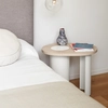 Image de Teulat - Table d'appoint Nori naturel clair avec pieds crème - 60x45x55cm OS